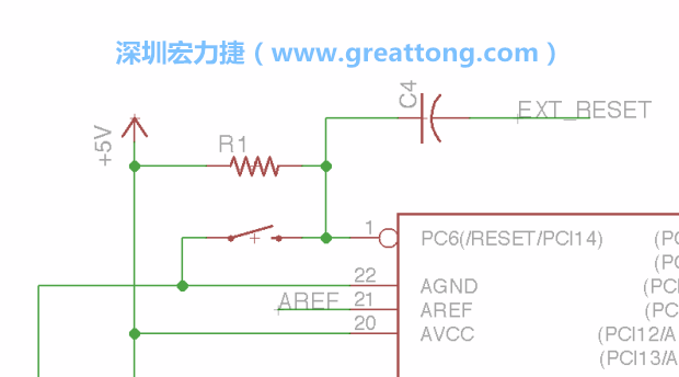 很多PCB設計者的設計不符合人體工學，他們使用很小的按鈕、不方便的元件配置和難以解讀的標簽，千萬不要變成這樣！這次我們的設計有一個大小合適的重置按鈕（reset button）和可以清楚辨認是否已經接上電源的LED指示燈。