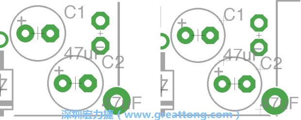 如果你尚未使用「分離工具（Smash Tool）」將所有的名稱和量值標(biāo)簽從各自對應(yīng)的元件上分離，你將會(huì)發(fā)現(xiàn)你無法從元件上獨(dú)立地移動(dòng)一個(gè)尚未進(jìn)行分離的標(biāo)簽（如左下圖所示），但是對于已經(jīng)執(zhí)行過分離的元件（如右下圖所示）來說，它們的標(biāo)簽都可以獨(dú)立地操作。