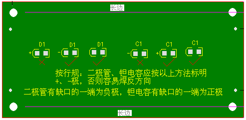 關于二極管、鉭電容的極性標注
